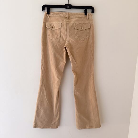 Y2K Banana Republic Pants Womens 4 Beige Corduroy Flare Stretch 20005 - Picture 2 of 10